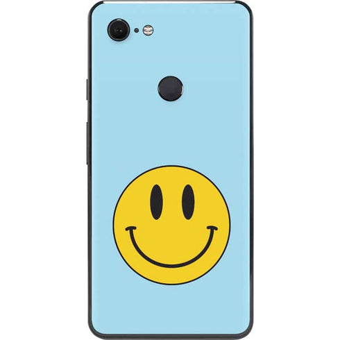 Blue Happy Face Google Pixel 3 XL Skin
